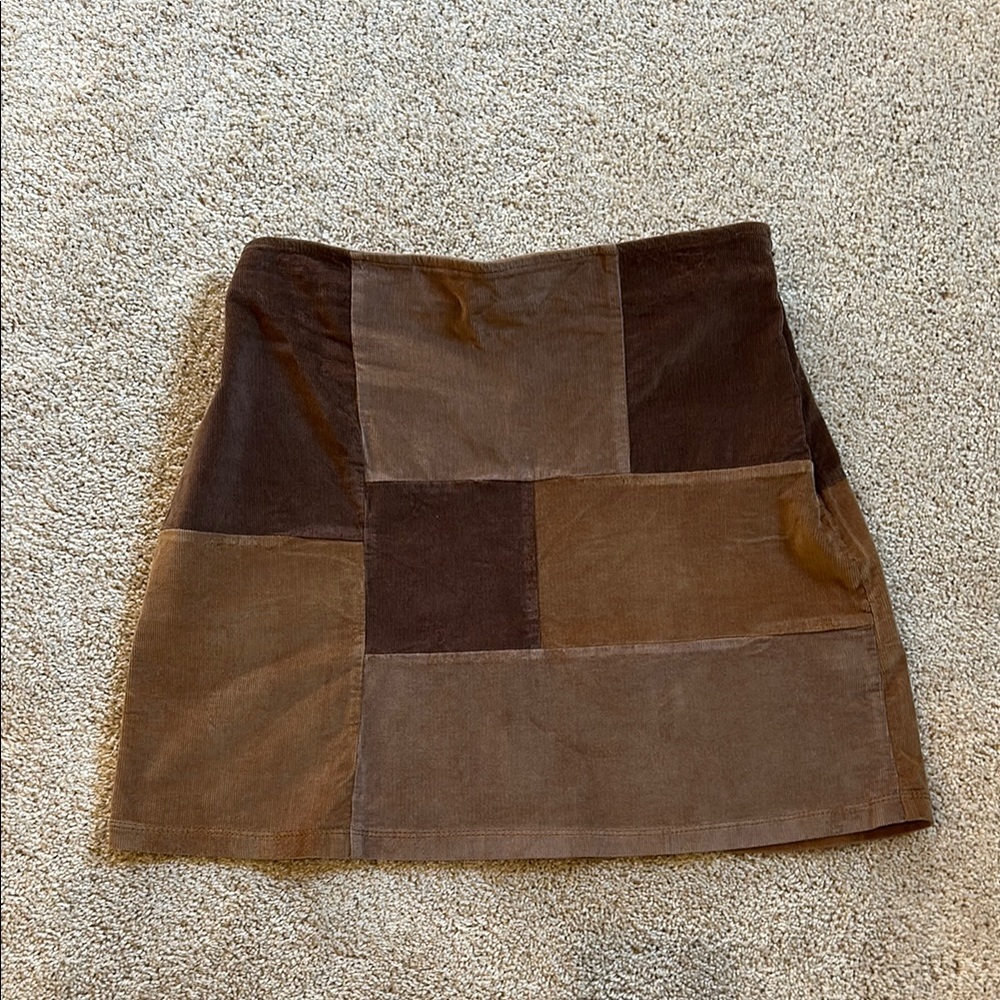 Hollister Tan A-Line Mini Skirt Casual